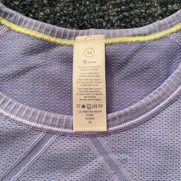 NWOT Ivivva Purple Tee Shirt - Picture 2 of 3
